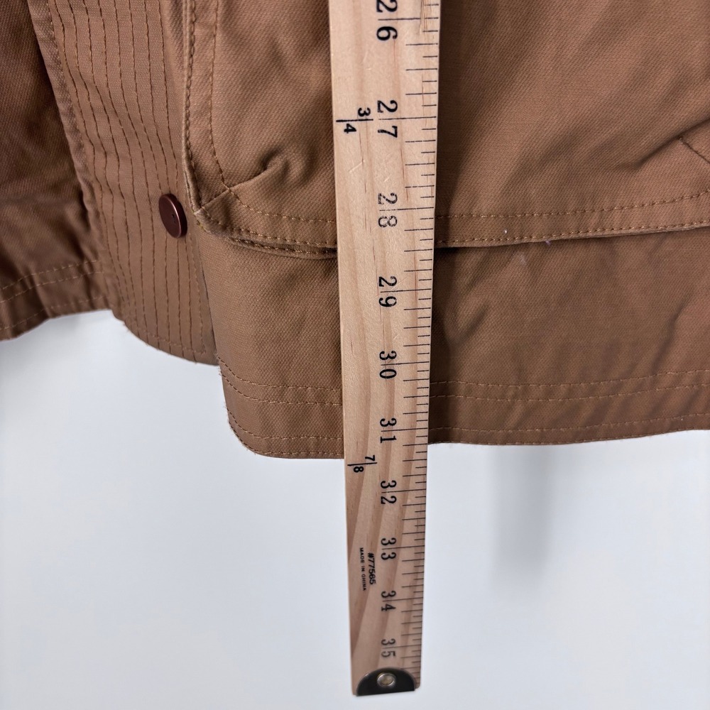 Pilcro Anthropologie Heritage Barn Jacket Women L Brown Corduroy Trim Field Coat - Picture 7 of 9